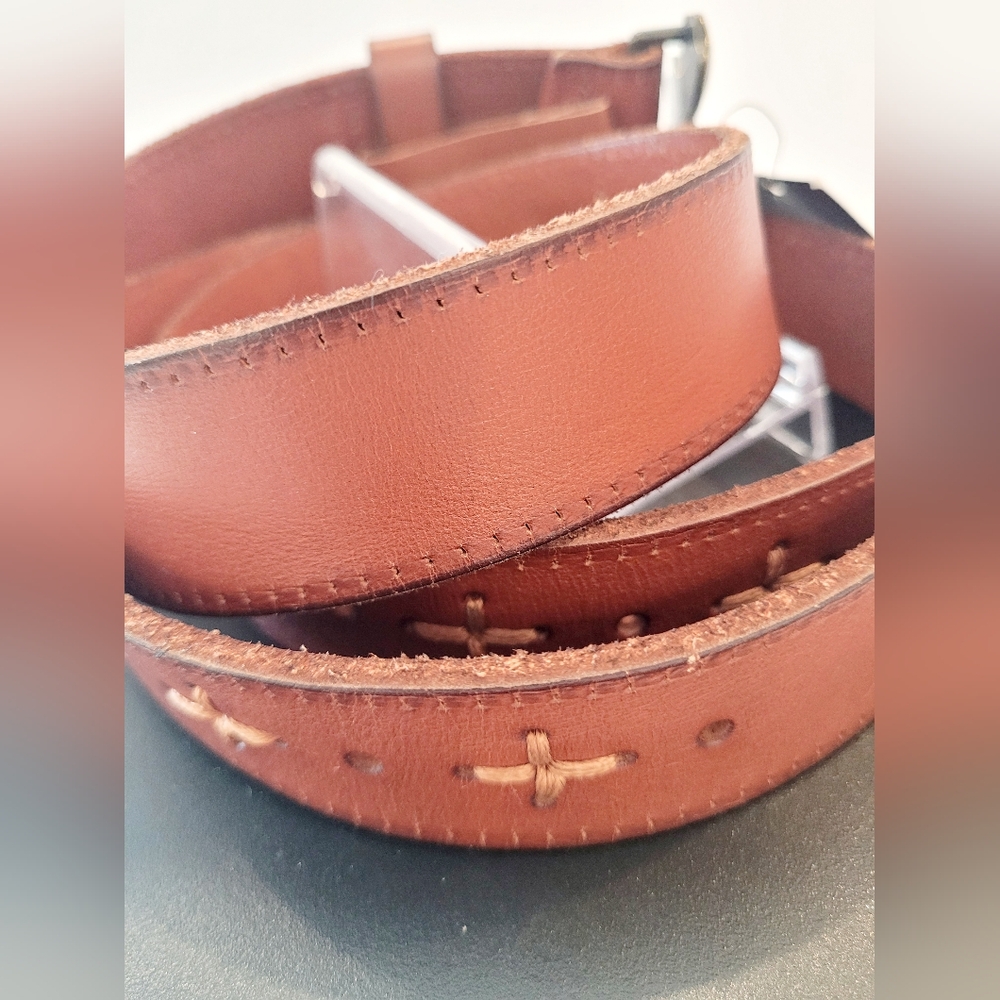 Patricia Nash Astrid Leather Belt with  Floral Buckle - Picture 4 of 7